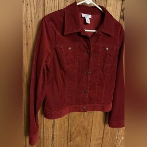Ann Taylor Loft Rust Red woman’s size 10 corduroy jacket.